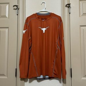 **Texas Longhorns Baseball Team Issued** Nike Pro Combat Long Sleeve Shirt